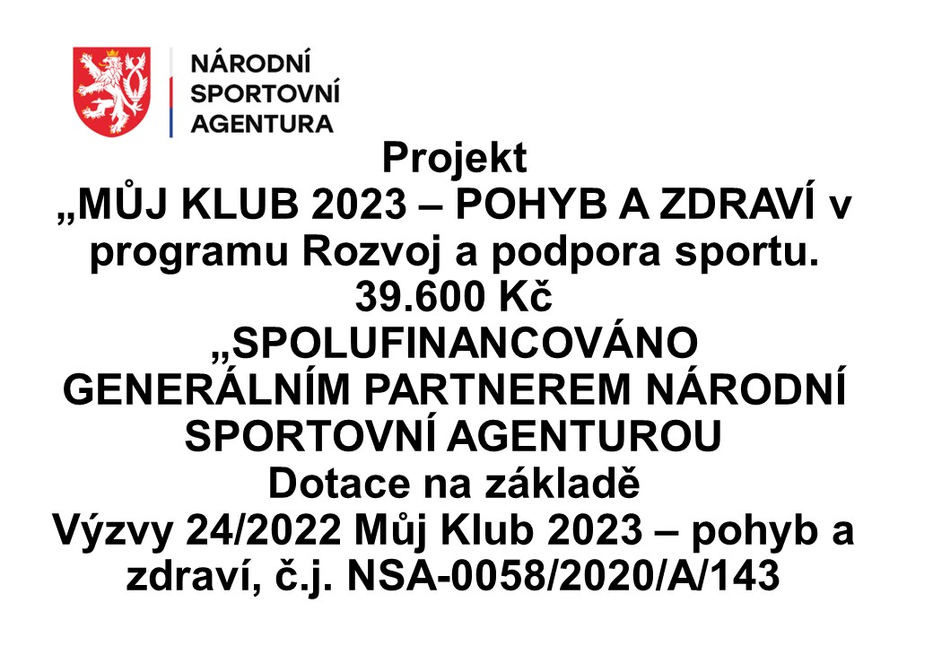 Projekt dotace z NSA Můj klub 2023